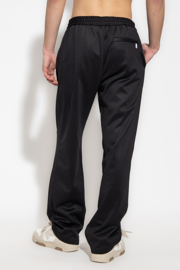 【関税&送料込】Off White Black Polyester Pant Black Pants with White Stitching | Shop Cargo Pants - X